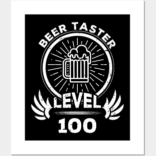 Level 100 Beer Taster Beer Fan Gift Posters and Art